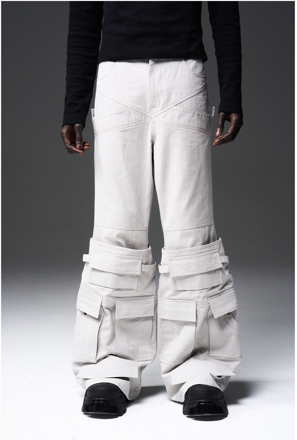 Dark Gray & Light Gray Cargo Pants - CHINASQUAD