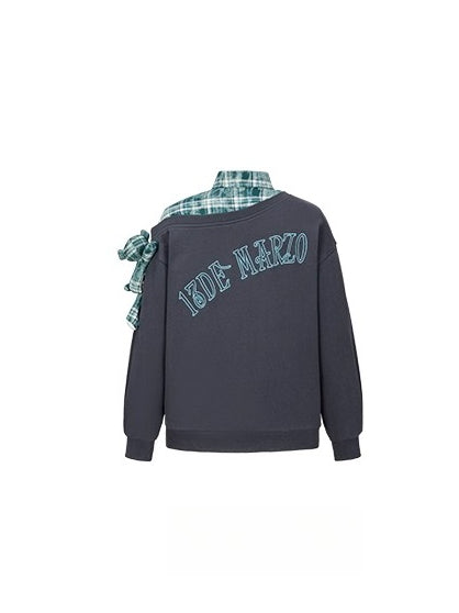 Asymmetric Layered Sweatshirt