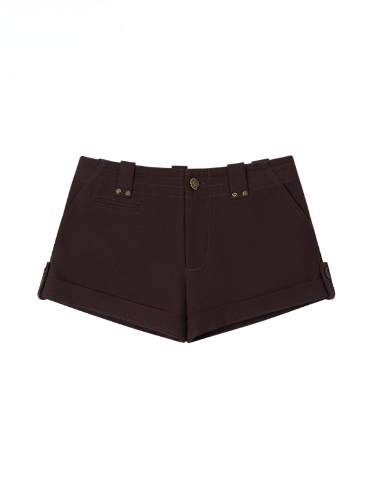 Rivet Cuffed Cargo Shorts