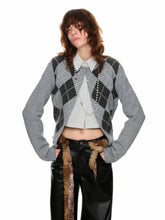 Argyle V-Neck Wool Blend Pullover - CHINASQUAD