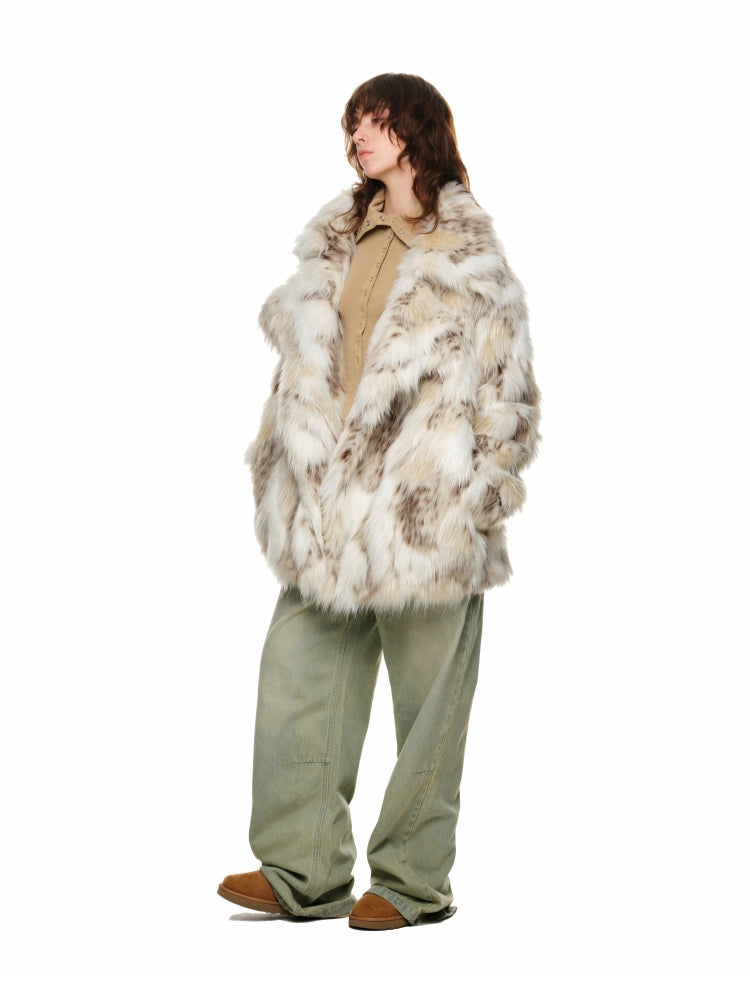Leopard Faux Fur Coat - CHINASQUAD