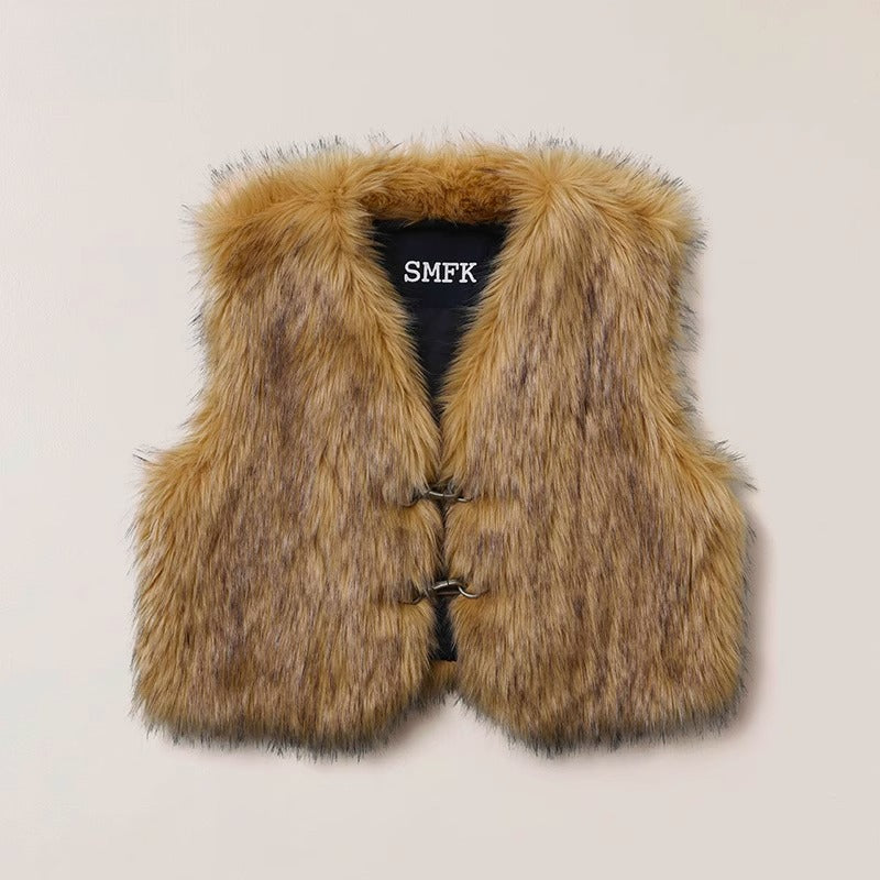COMPASS Prairie Faux Fur Vest - CHINASQUAD