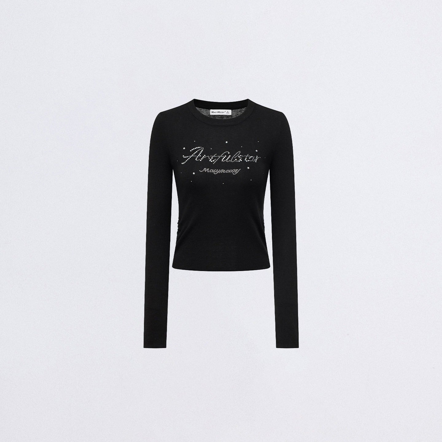 Embellished Soft Knit Long Sleeve T-Shirt