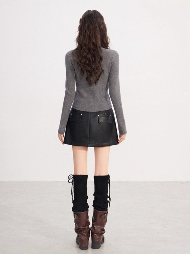 Shimmer Soft-Touch Knit V-Neck