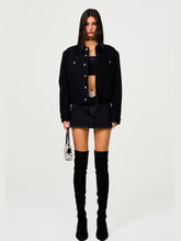 Classic Cross Angled Denim Skirt - CHINASQUAD