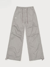 Drawstring Wide-Leg Cargo Workout Pants - CHINASQUAD