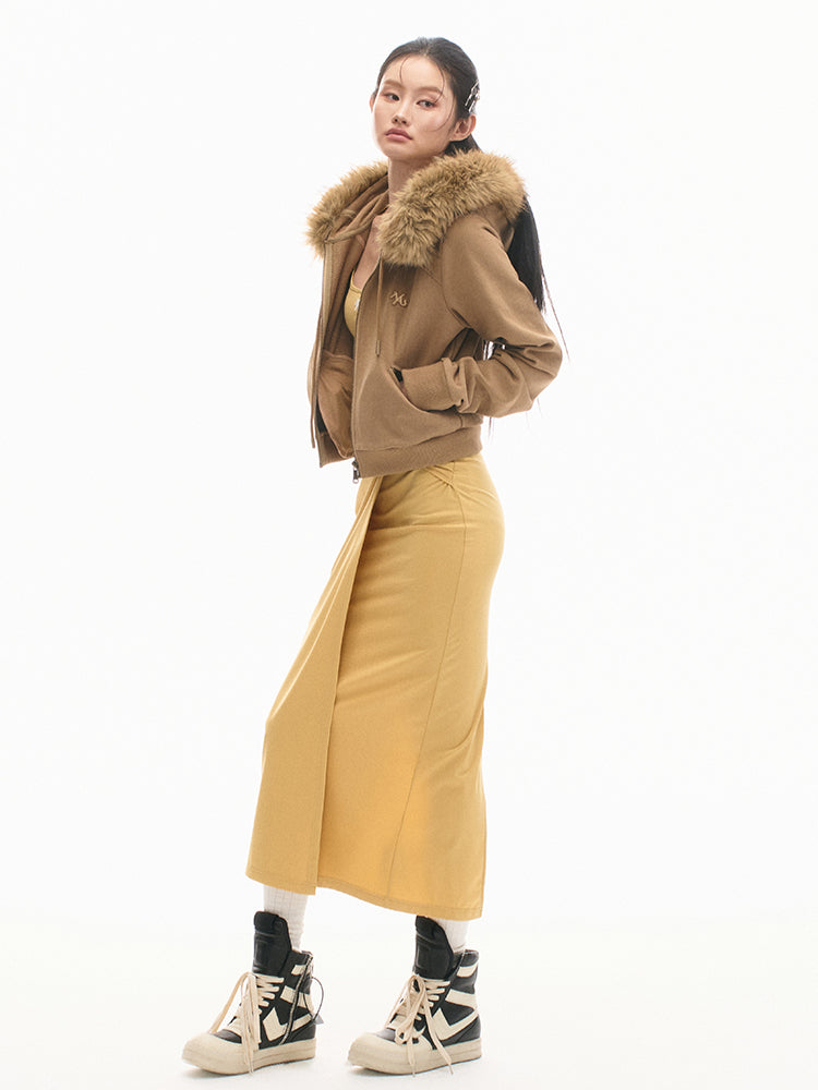 Color Block Casual Slimming Waist Mid-Length Dress - CHINASQUAD