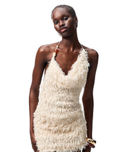 V-Neck Beaded Draped Collar Halter Cami Top - CHINASQUAD