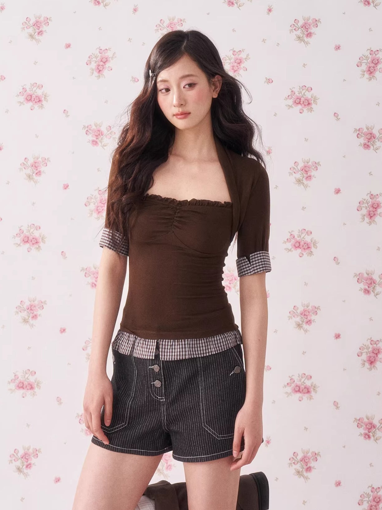 Vintage Square-Neck Wool-Blend T-Shirt