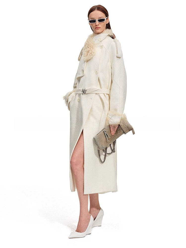 Polar Wool-Blend Belted Coat