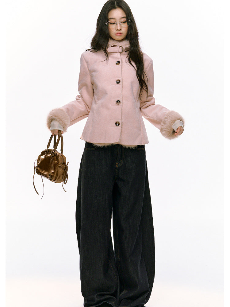 Slim-Fit Furry Jacket - CHINASQUAD