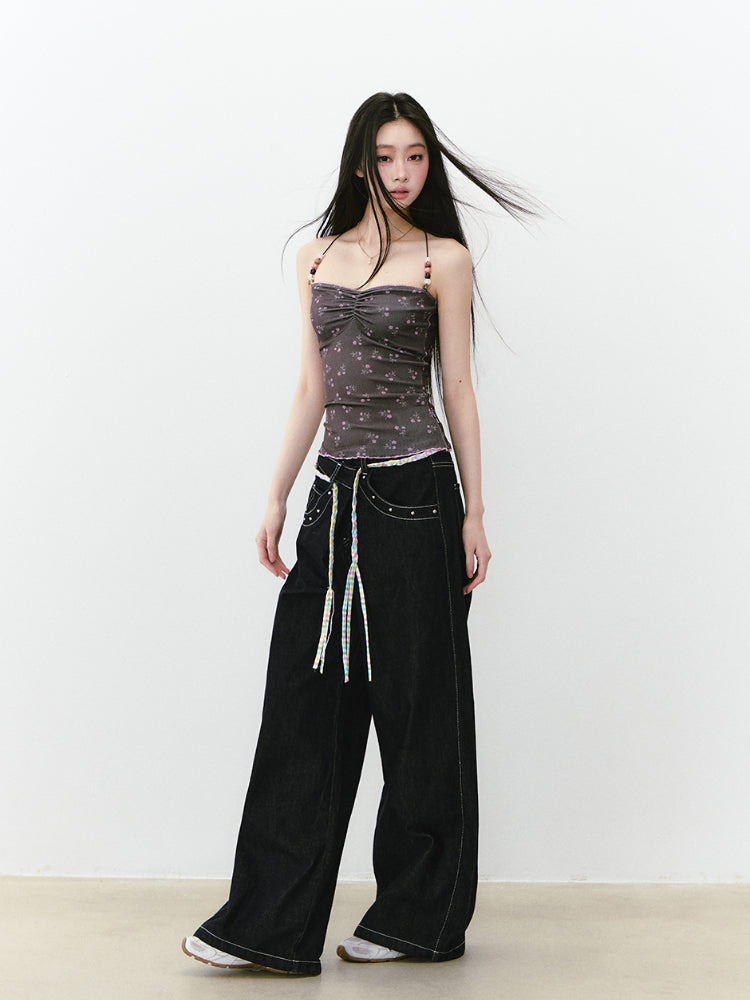 Floral Print Cami Top - CHINASQUAD