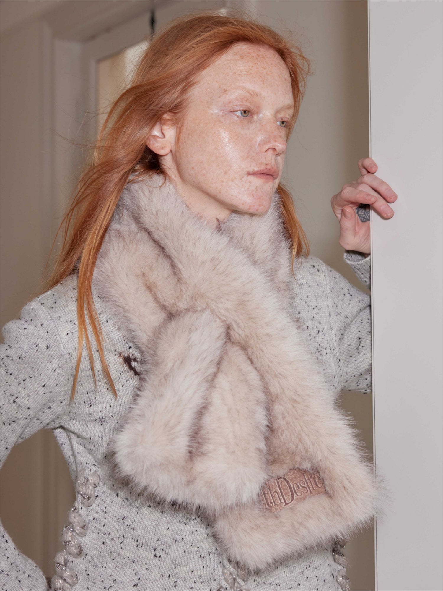 Double-tone Fur & Leather Winter Scarf - CHINASQUAD