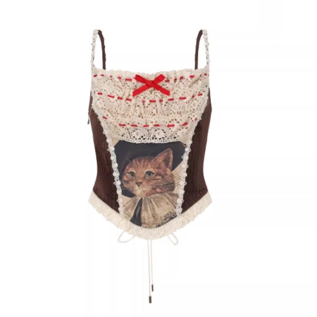 Christmas Night Corset Top & Plaid Skirt Set