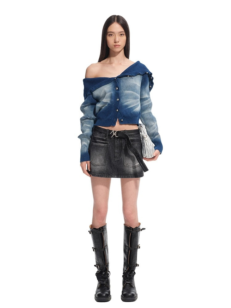 "Feria Series" Volcano Tie-Dye Washed Knit Cardigan - CHINASQUAD