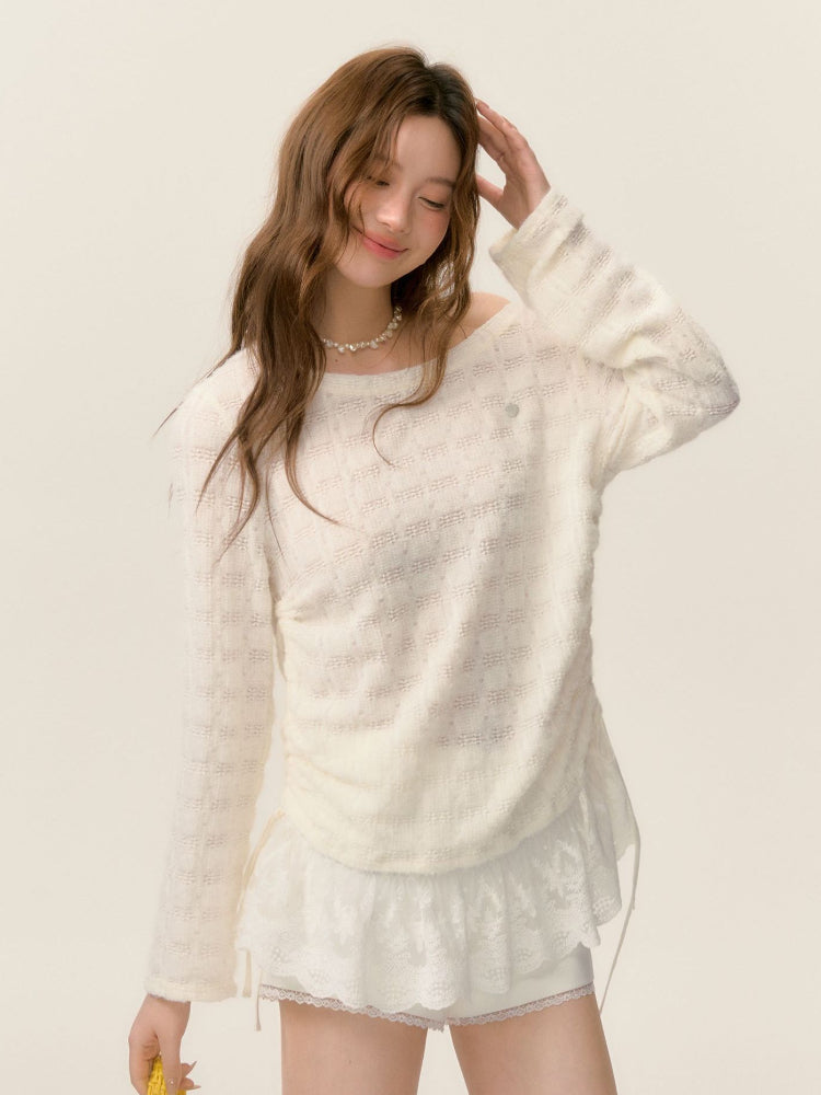 Long Sleeve Lace Patchwork Cover-up - CHINASQUAD