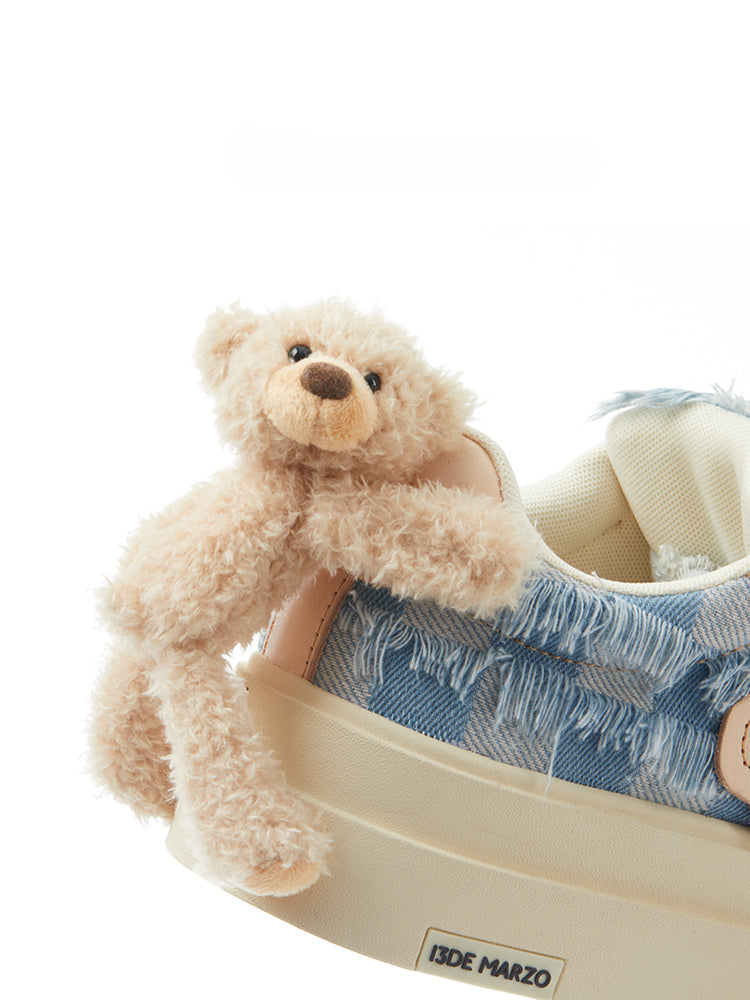 Bear Denim Badge Sneakers - CHINASQUAD