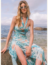 Evelyn Floral Ribbon Neckline Hollow-out Dress - CHINASQUAD