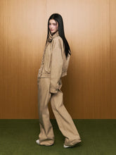 Lace Waist Wide-Leg Straight Pants - CHINASQUAD