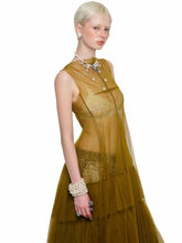 Mesh Panel Midi Dress - CHINASQUAD