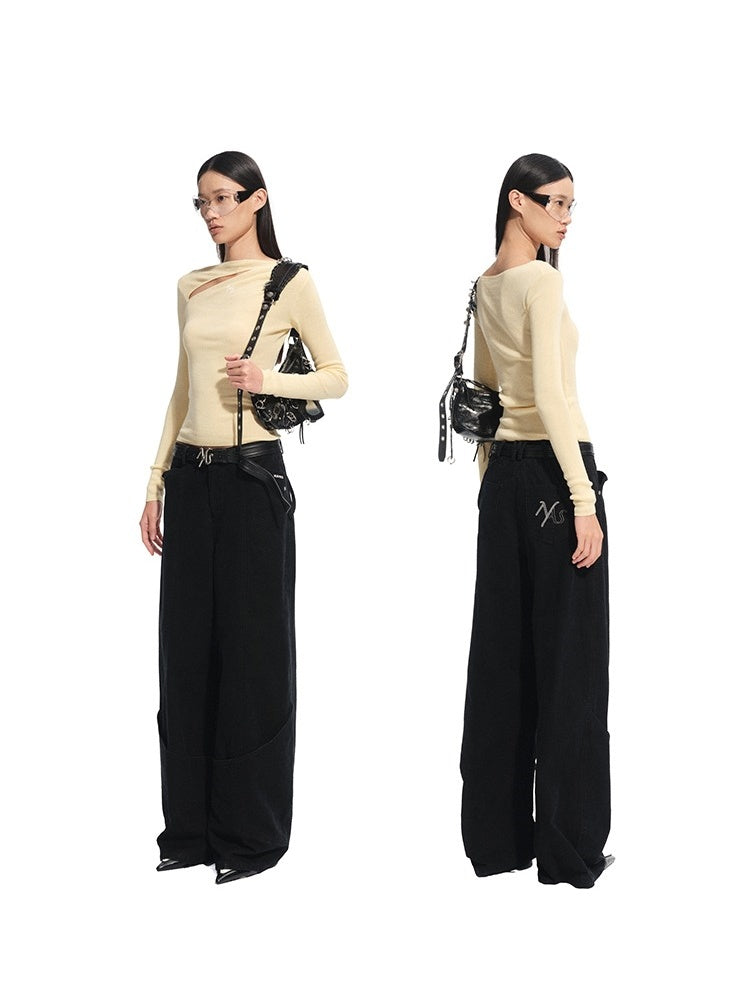 Crescent Knit Modal-Cotton T-Shirt - CHINASQUAD