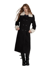 Wool Fleece Trim Long Coat - CHINASQUAD