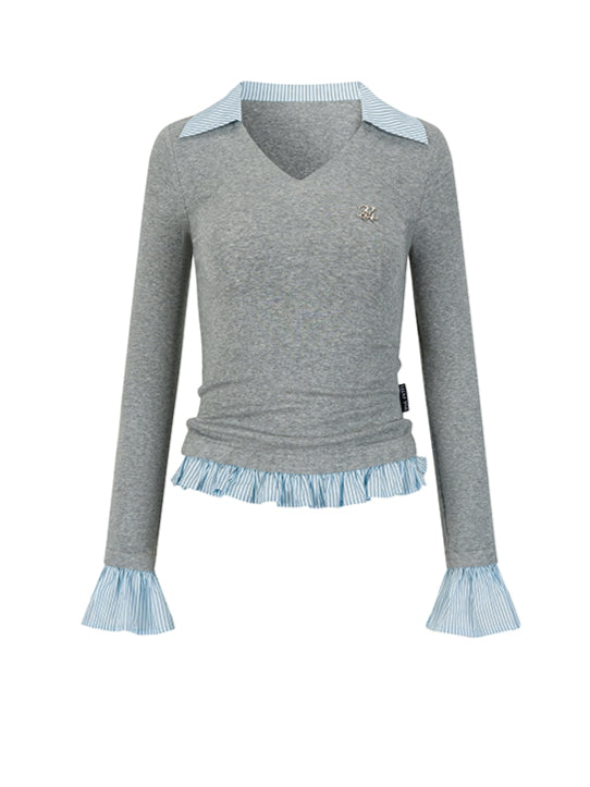 Faux Two-Piece Base Layer Long-Sleeve T-Shirt - CHINASQUAD