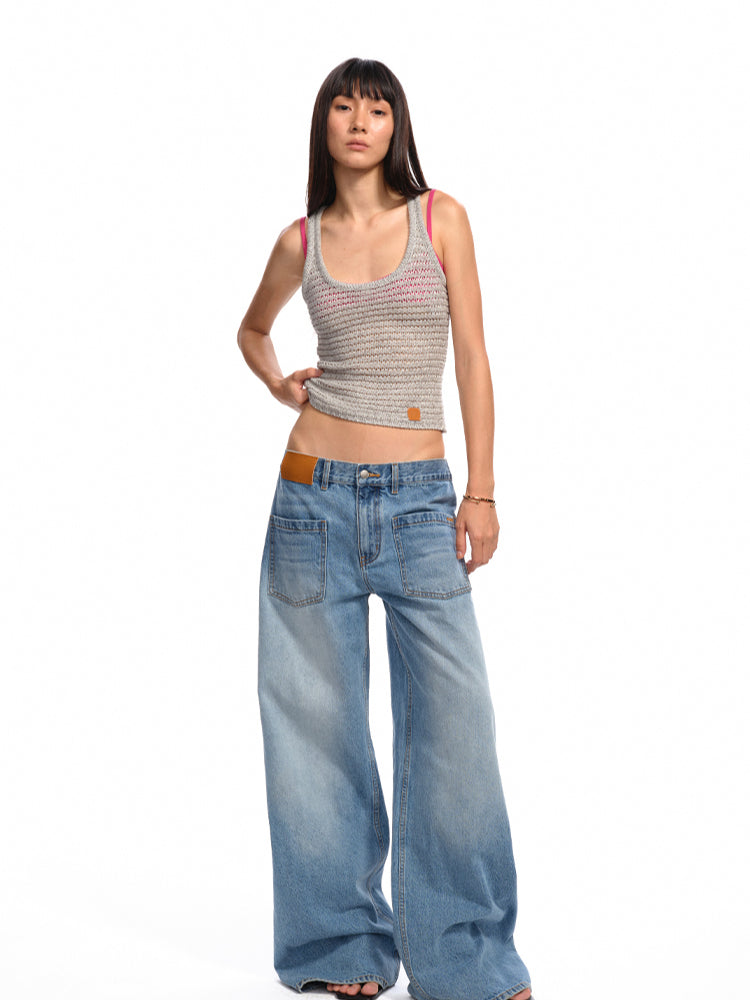 Knitted Hollow - Out Sling Vest - CHINASQUAD