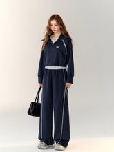 Two-Piece Embroidered Cropped Hoodie - CHINASQUAD