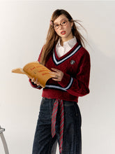 Academy Style Color-Block Knit Long-Sleeve Top - CHINASQUAD
