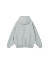 Gray Printed Hoodie Loose Thick Jacket - CHINASQUAD