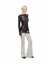 Reversible Hollow Sequin Knit Pullover - CHINASQUAD