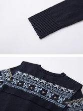 Fair Isle Bow Layered Knit Sweater - CHINASQUAD