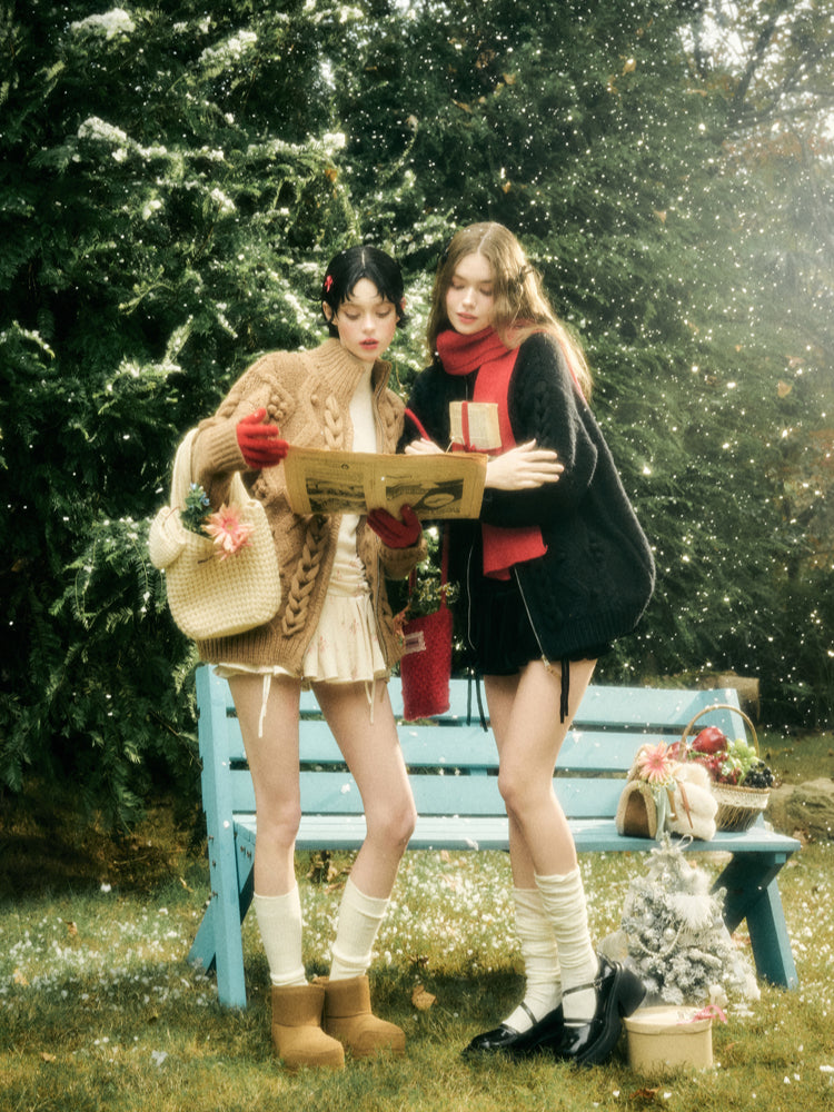 Wool Blend Cream Cloud Coat - CHINASQUAD