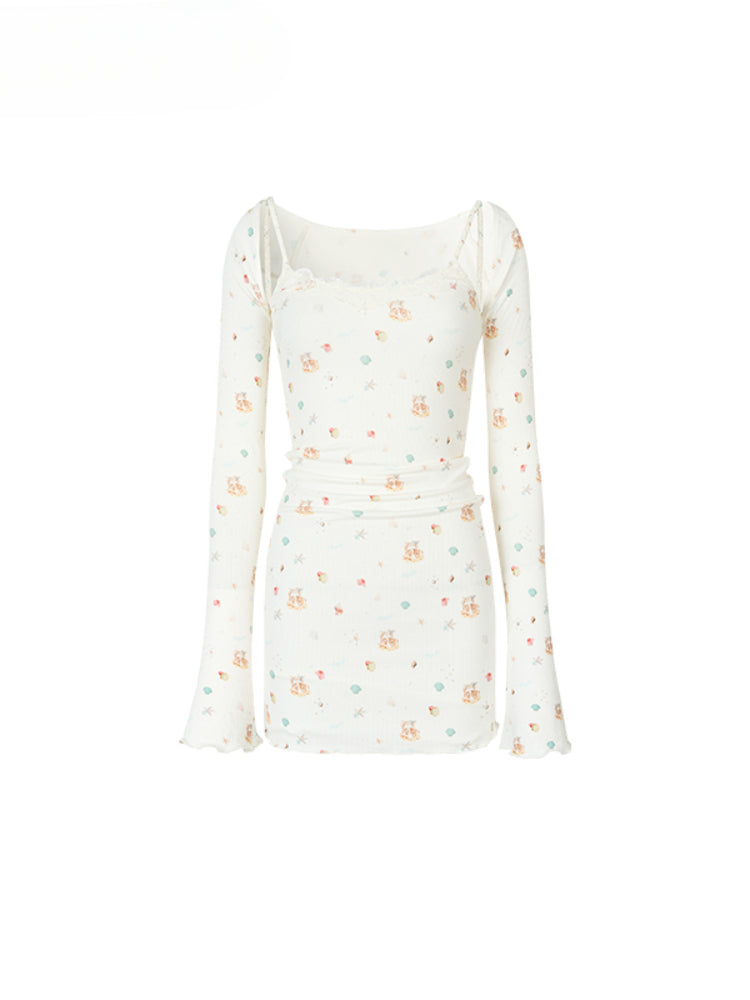 Seaside Series Printed Dress & Cover Up Set - CHINASQUAD