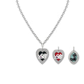 Cat Heart Enamel Pendant Necklace - CHINASQUAD