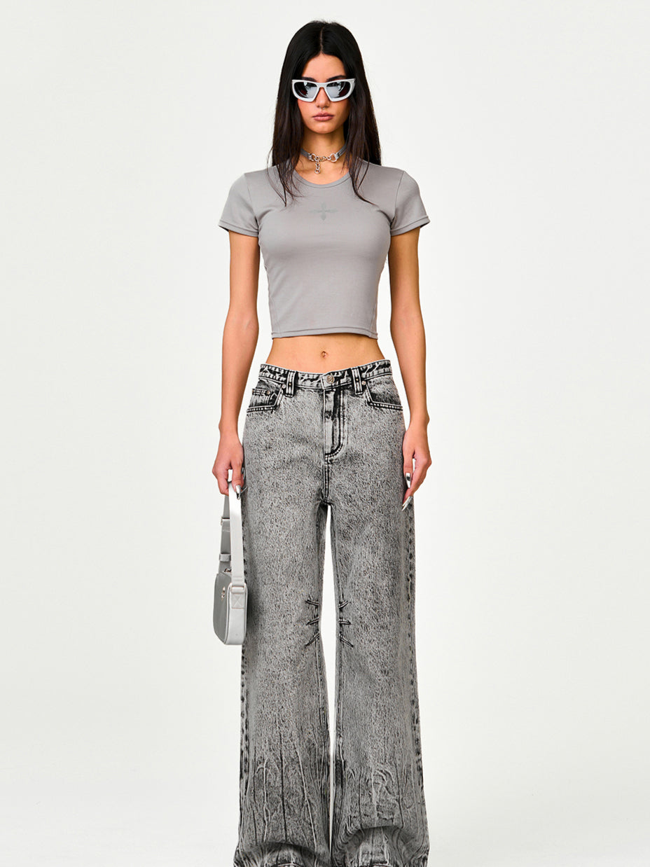 Compass Classic Wide-Leg Jeans - CHINASQUAD