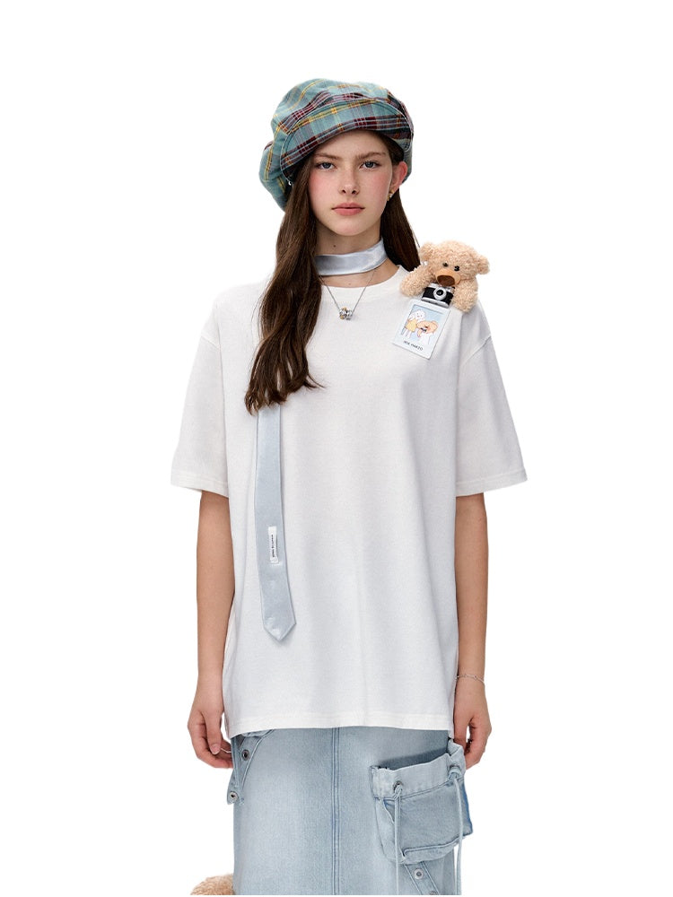 Short Sleeve Fashion Casual Solid Color Round Neck T-shirt - CHINASQUAD