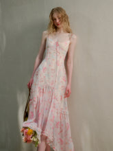 Flower-pattern Flowing Dress - CHINASQUAD