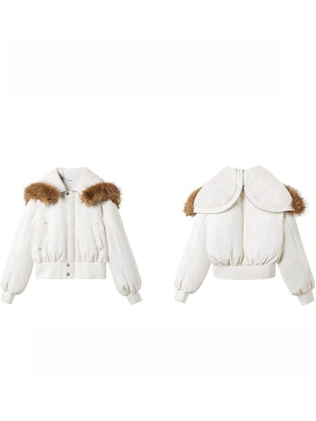 Polar Eco-Faux Fox Fur Down Jacket