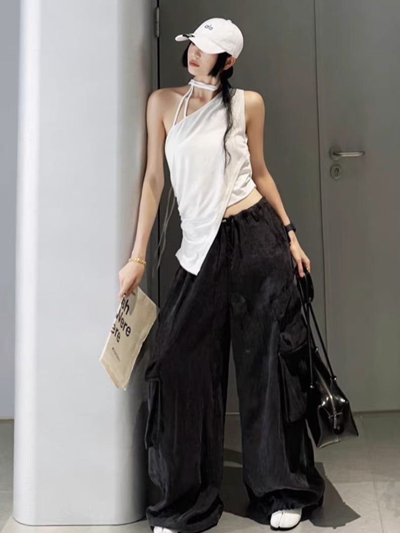 Relaxed TENCEL™ Wide-Leg Utility Pants