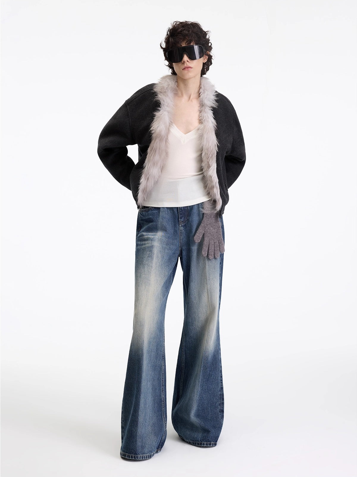 Wool-Blend Quilted Plush Jacket