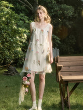 Chiffon Floral Embroidered Dress - CHINASQUAD