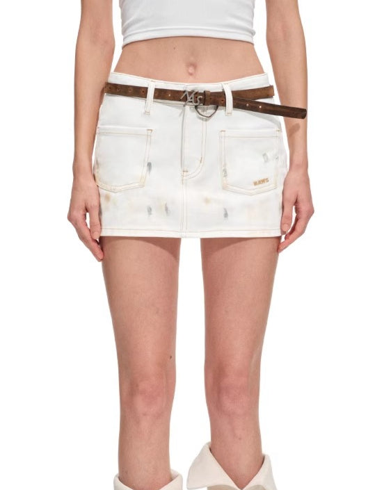 Polar Washed Twill Denim Skirt