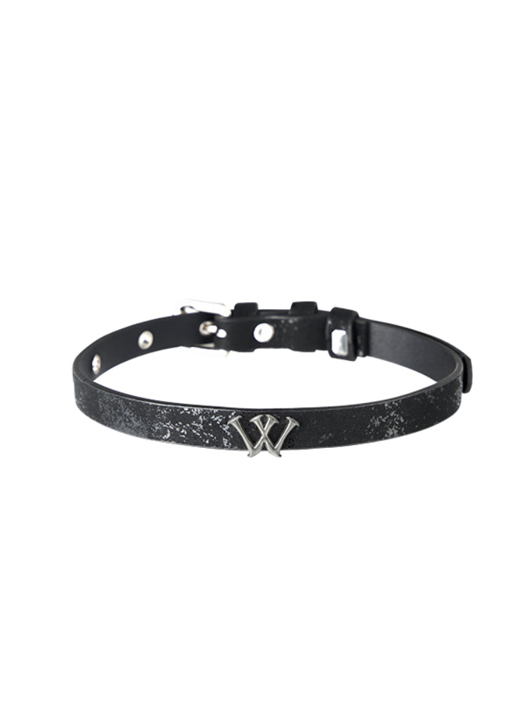 Glossy Black Retro Adjustable Choker - CHINASQUAD