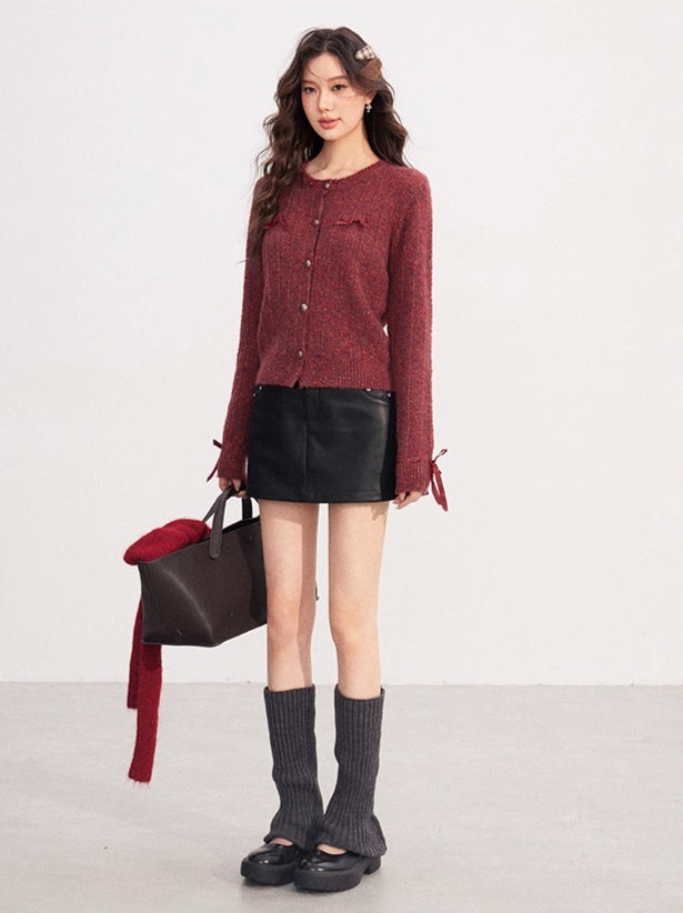 Bow-Detail Soft-Touch Knit Sweater