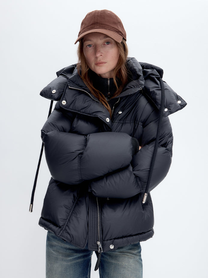 Windproof Hooded Duck Down Jacket - CHINASQUAD