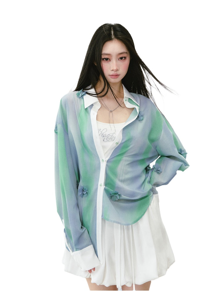 Floral Thin Flowing Sunshade Shirt - CHINASQUAD