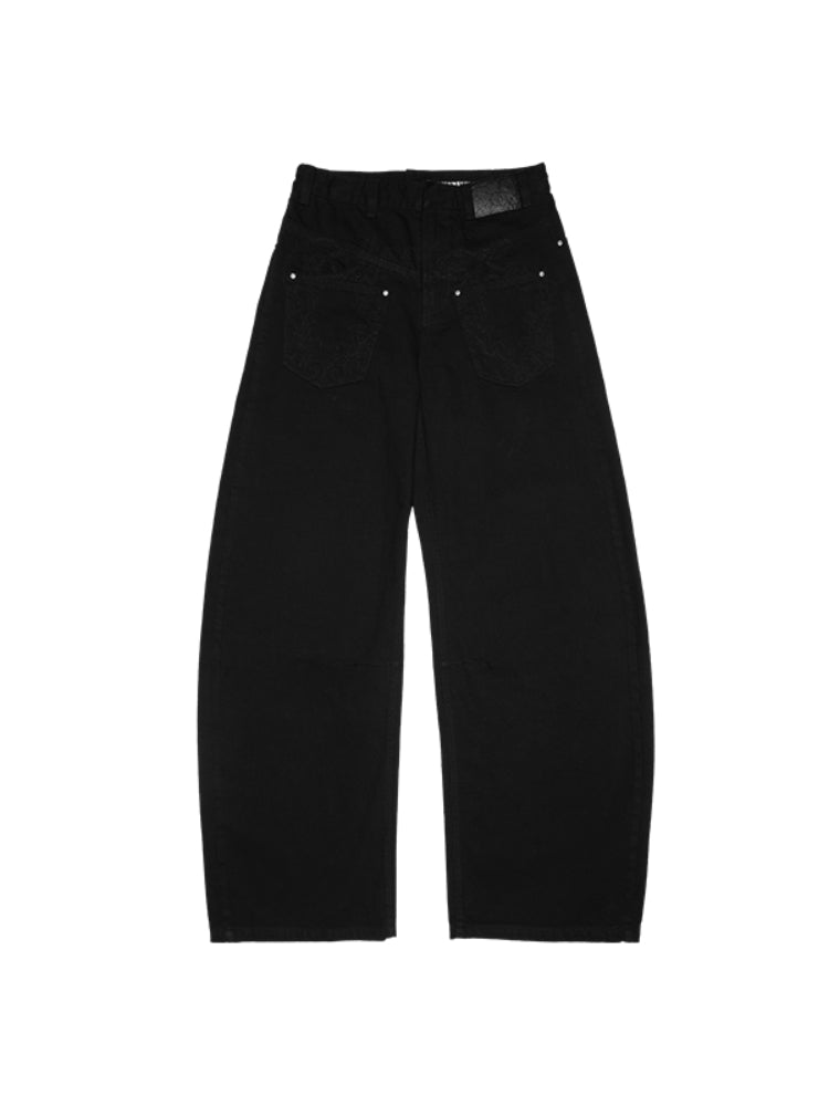 Light Blue Denim Wide - Leg Machete Pants - CHINASQUAD