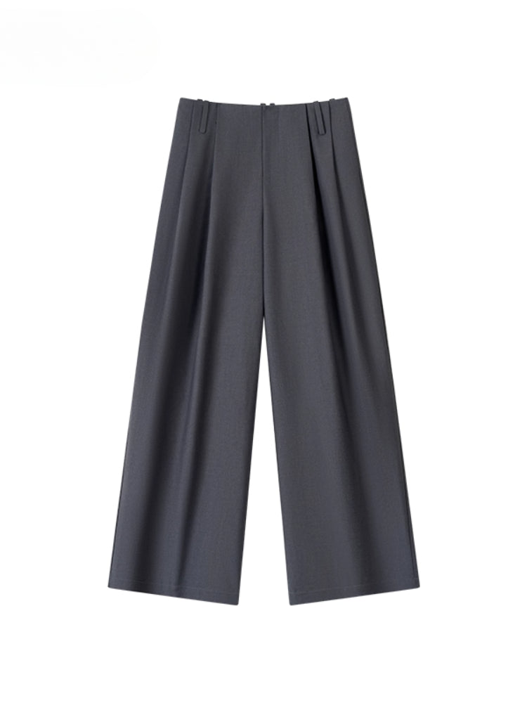 Waist-relaxed Wide-leg Suit Pants - CHINASQUAD